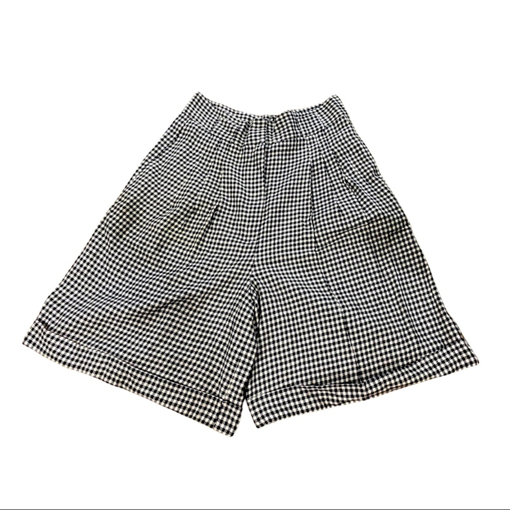 Gingham High Waist Shorts Vintage 1990s Mom Short